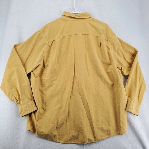EDDIE BAUER Shirt Men's Casual Button Up Long Sleeve Solid Oxford Yellow 2XL - Picture 8 of 11
